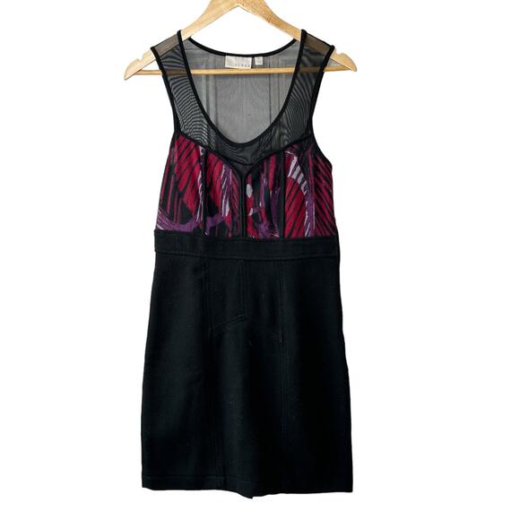Kenar Black Sleeveless Sheath Dress Sheer Chest & Back Women's Sz 6 NEW - Picture 1 of 9